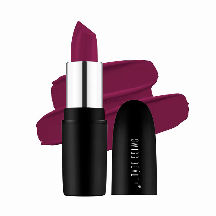 Swiss Beauty Pure Matte Lipstick-Burgundy - 210